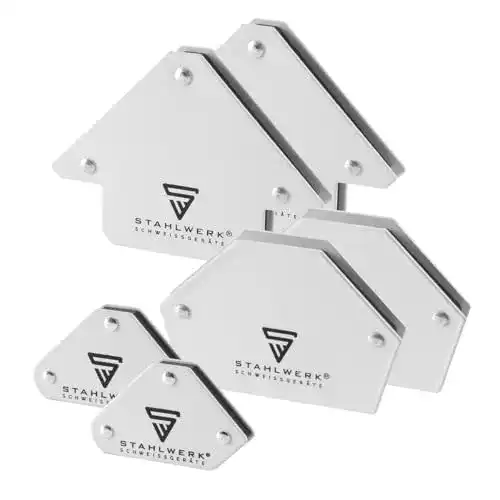 Winkelmagnet STAHLWERK 6-teiliges Set für präzises Schweißen