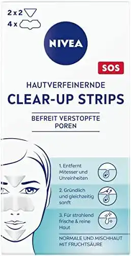 Nivea Hautverfeinernde Clear-Up Strips zur Mitesserentfernung (6 Stück)
