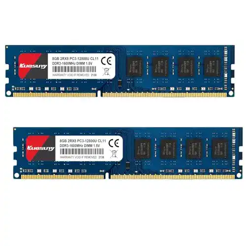 Kuesuny 16GB Kit (2x8GB) DDR3 1600MHz UDIMM für Desktop-PCs