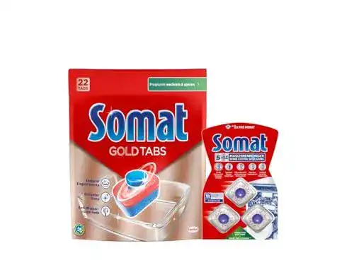Somat Gold Spülmaschinen Tabs (22 Tabs) für effektive Reinigung