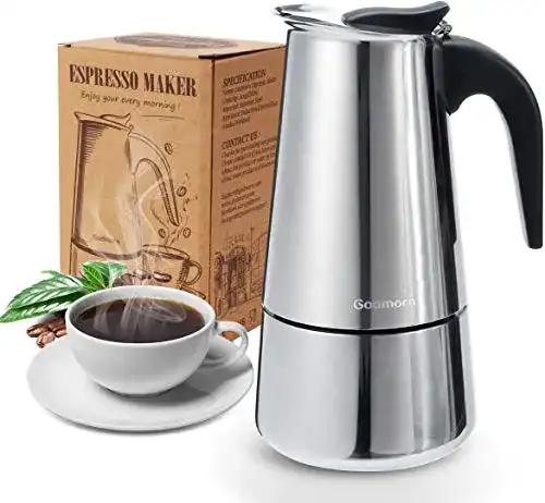 Espressokocher Godmorn aus Edelstahl für aromatischen Kaffee