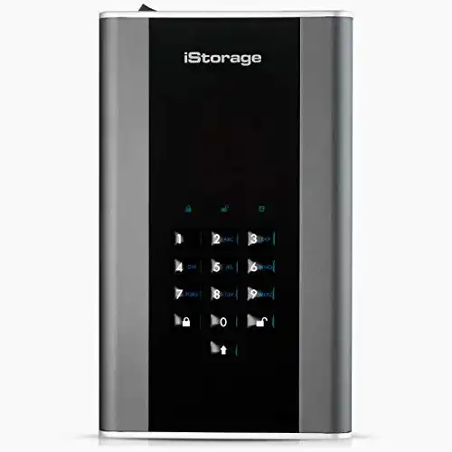 Externe Festplatte 10 TB iStorage diskAshur DT2 mit Hardwareverschlüsselung
