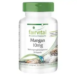 Mangan Fairvital Kapseln 10mg – 90 Kapseln – Vegan und hochdosiert