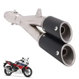 Motorrad Auspuff Jfg Racing 1.5-2 Zoll Doppel Auspuff für verschiedene Modelle