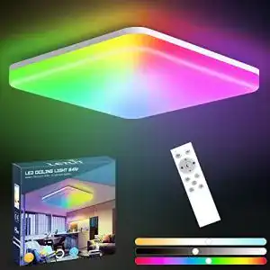 LED-Deckenleuchte mit Farbwechsel und Dimmfunktion, RGB, 24W, IP54