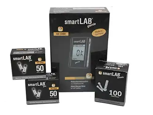 Blutzuckermessgerät smartLAB genie Bundle mit 100 Teststreifen