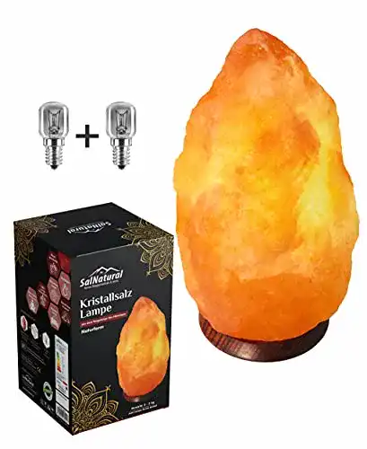 Salzkristall Lampe aus reinem Bergkristallsalz von SalNatural