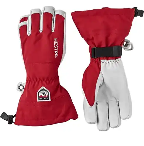 Hestra Skihandschuhe aus Armee-Leder mit Stulpe für Herren und Damen