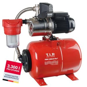 T.I.P Hauswasserwerk Edelstahl mit Vorfilter und 3.300 l/h Fördermenge