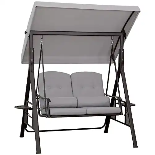 Outsunny Hollywoodschaukel 2-Sitzer Gartenmöbel mit modernem Design