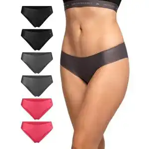 Damen-Unterhosen Danish Endurance 6er Pack unsichtbare Mikrofaser Slips