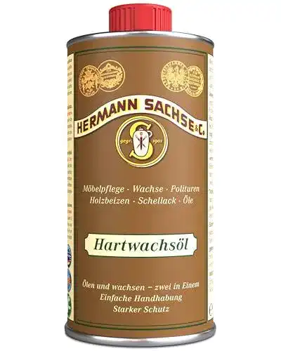 Hartwachsöl Hermann Sachse farblos 250 ml – Holzpflegeöl für Innenbereiche