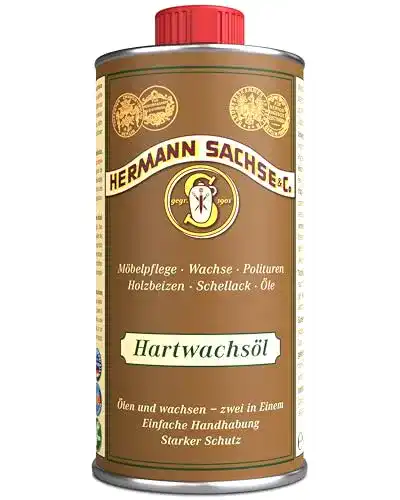 Hartwachsöl Hermann Sachse farblos 250 ml – Holzpflegeöl für Innenbereiche