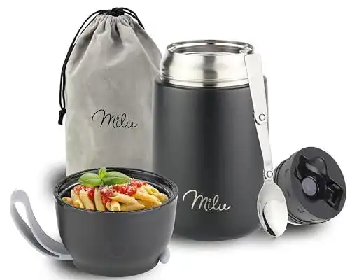 Thermoschüssel Milu Edelstahl Thermobehälter 450, 650ml, 800ml