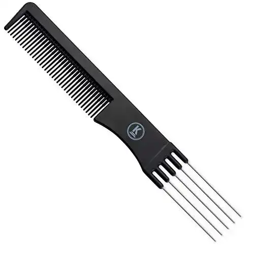 Toupierkamm K-Pro mit Metallgabel und feinen Zähnen