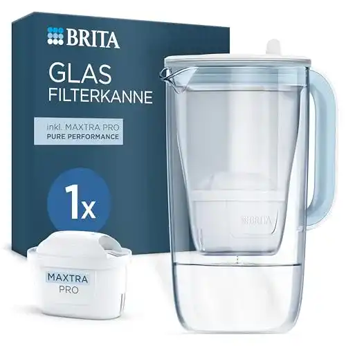 Brita-Wasserfilter Brita Glas Wasserfilter-Kanne Hellblau (2,5l)