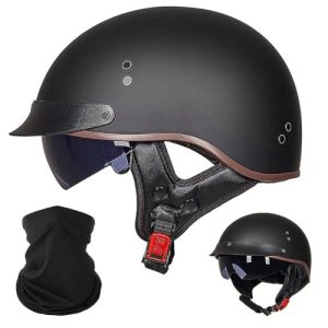 Halbschalenhelm ACLFFSHOP mit ECE-Zertifizierung und Sonnenblende