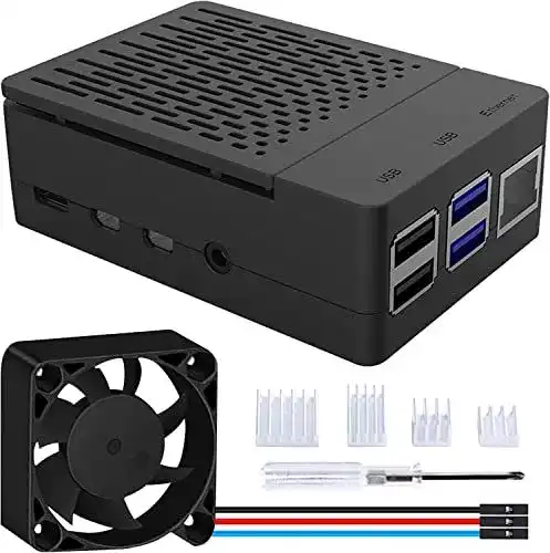 GeeekPi Gehäuse für Raspberry Pi 4 mit PWM Lüfter und Kühlkörpern