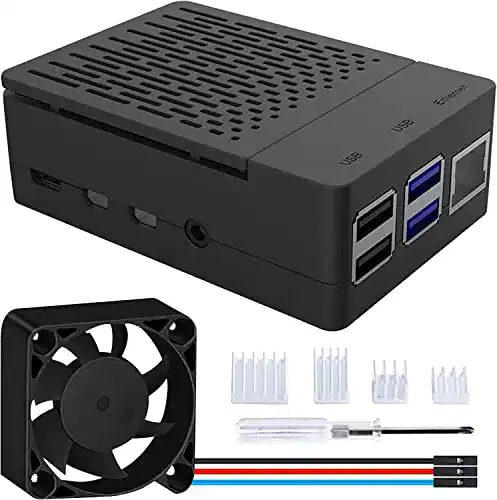 GeeekPi Gehäuse für Raspberry Pi 4 mit PWM Lüfter und Kühlkörpern