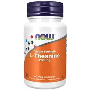 L-Theanin Now Foods 200mg, 60 vegane Kapseln, Aminosäure