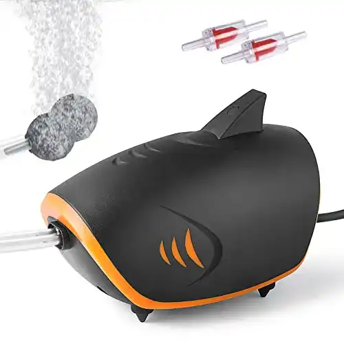 Aquarium-Luftpumpe Fedour 4W mit zwei Ausgängen für 50-700L Aquarien