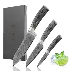 Wakoli Edis Damastmesser-Set 3-teilig