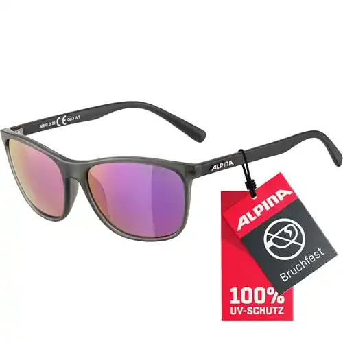 Alpina Unisex Sonnenbrille in Grau Transparent