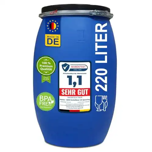 Kunststofffass KedBrok PE mit Spannring-Deckel für 200 L/220 L
