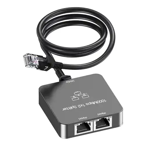 LAN-Splitter Uzifhdhi 1 auf 2 mit Ethernet Kabel
