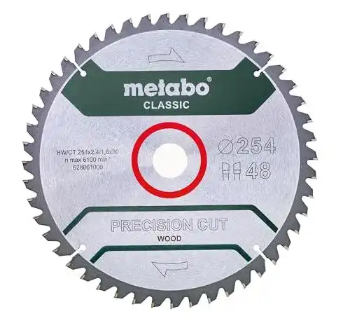 Kreissägeblatt 254×30 mm Metabo für präzise Holzschnittarbeiten