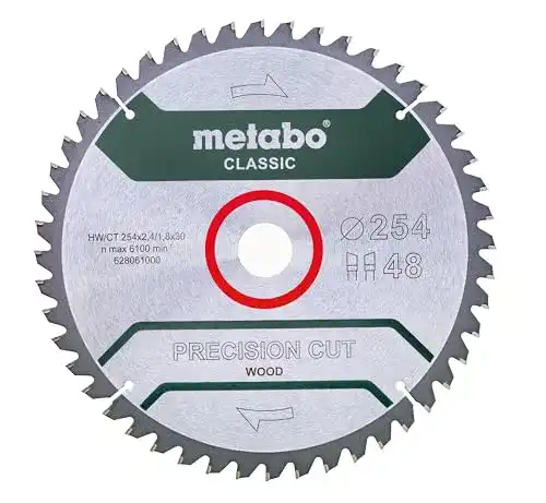 Kreissägeblatt 254×30 mm Metabo für präzise Holzschnittarbeiten