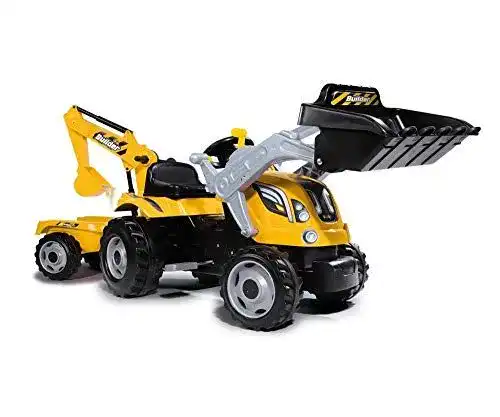 Smoby Traktor Builder Max 7600710301 Robustes Tretauto für Kinder