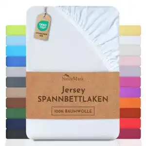 Spannbettlaken 180 x 200 cm aus Jersey von NatureMark