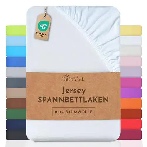 Spannbettlaken 180 x 200 cm aus Jersey von NatureMark