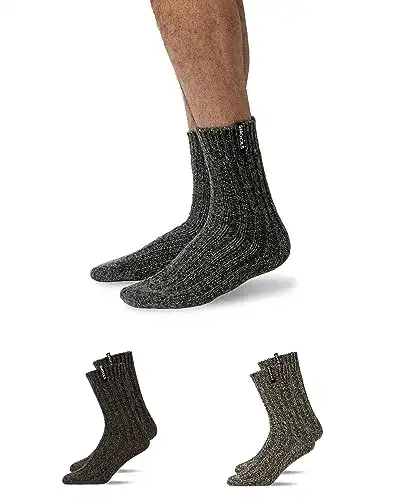 Norweger-Socken Snocks Wollsocken für Herren im 2er Winter-Set