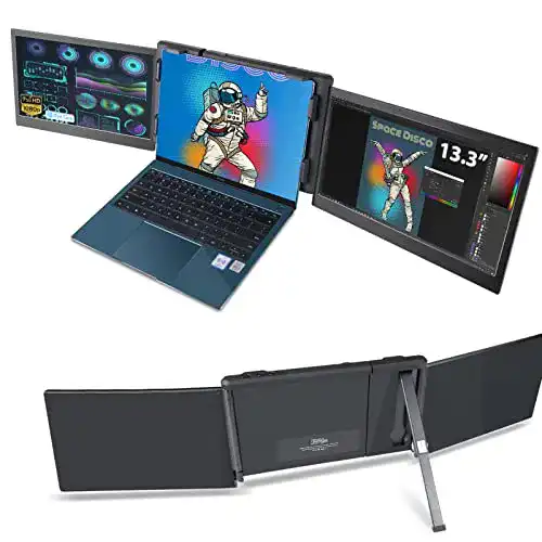 Teamgee Tragbarer Monitor für Laptop, 13,3 Zoll Full HD IPS