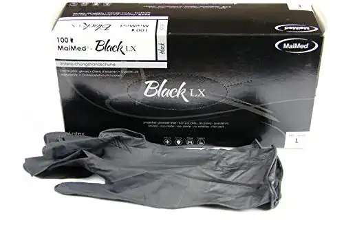 Untersuchungshandschuhe Maimed Black LX PF – Puderfreie Latexhandschuhe