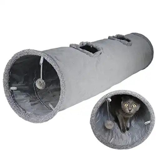 Katzentunnel Ouduess, faltbar, 130 x 30 cm für Katzen und Kleintiere