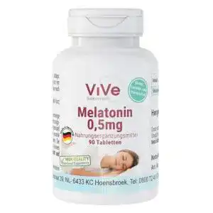 Melatonin Tabletten Vive Supplements 0,5mg – 90 Tabletten zur Unterstützung des Schlafs