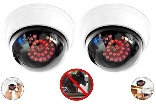 O&W Security Kamera Attrappen Dummy Überwachungskameras im Doppelpack
