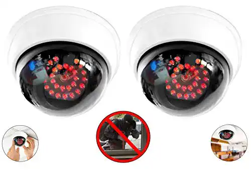 O&W Security Kamera Attrappen Dummy Überwachungskameras im Doppelpack
