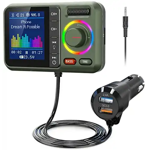 Bluetooth-Adapter für Auto NULAXY mit FM-Funktion und Display