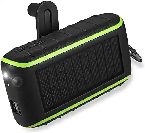 Handkurbelgenerator Sunever Powerbank mit Solarfunktion
