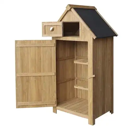 Gartenschrank Wiltec aus Fichtenholz für kleine Gärten