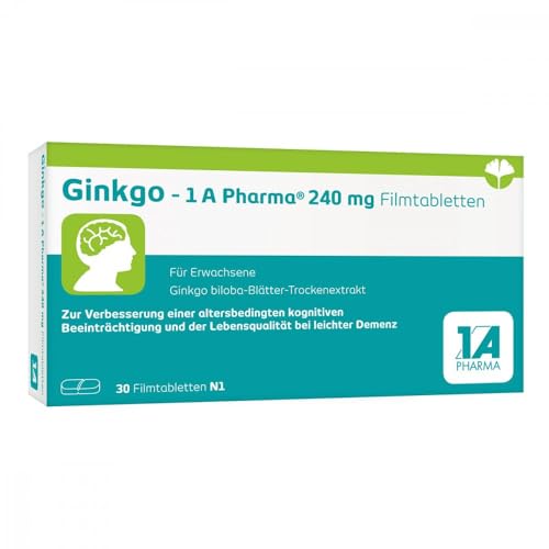 Ginkgo 240 mg 1A Pharma Filmtabletten 30 Stück