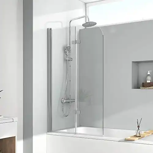 Badewannenaufsatz von EMKE 110×140 cm mit Duschtrennwand