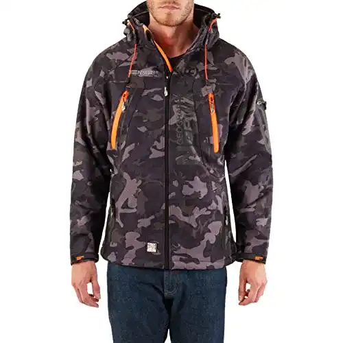 Langlaufjacke für Herren von Geographical Norway in Schwarz/Orange