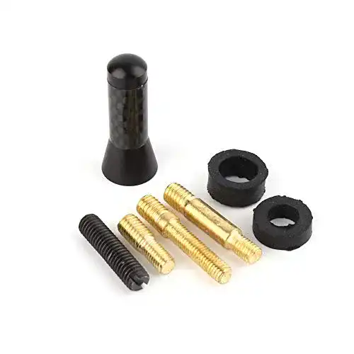 Keenso Auto Kurzantenne Universal 3,5mm Kohlefaser Stummelantenne