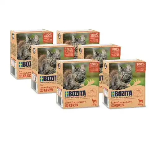 Bozita Katzenfutter Häppchen in Gelee mit Lamm Multibox