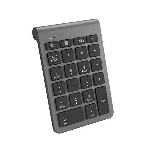 Cateck Bluetooth Ziffernblock mit 22 Tasten für Computer und Laptops